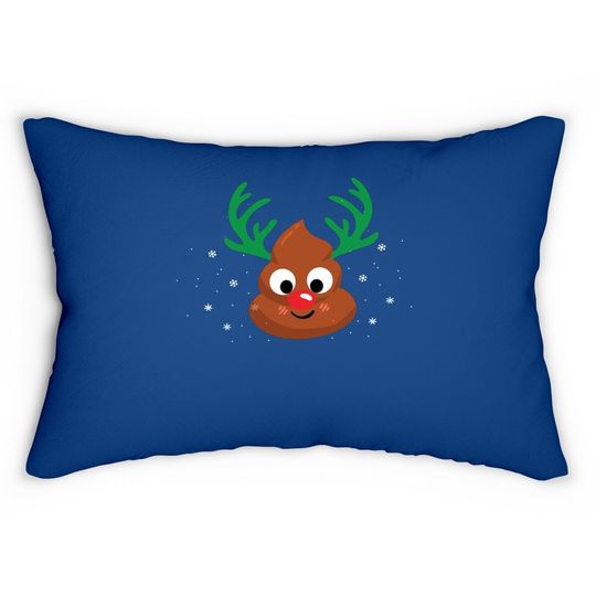 Christmas Poop Emoji Lumbar Pillow