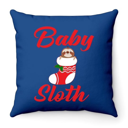 Sloth Christmas Family Matching Baby Throw Pillow