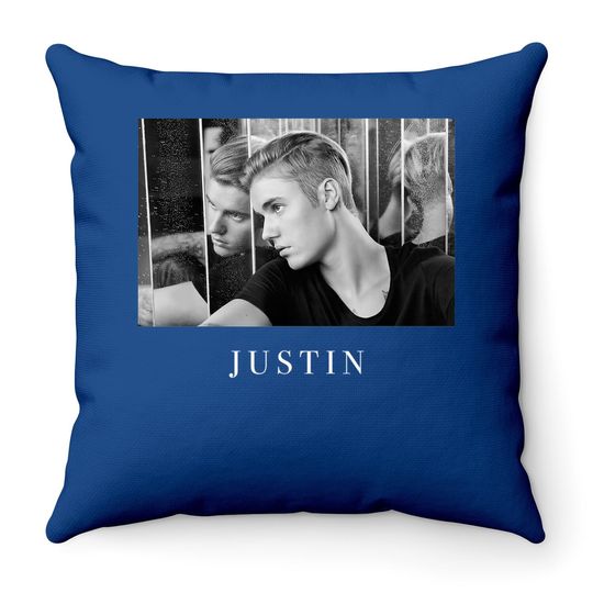  Justin Bieber Reflection Photo Throw Pillow