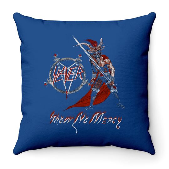 Slayer Show No Mercy Throw Pillow
