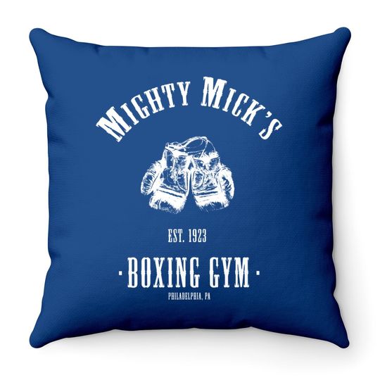 Mighty Mick's Boxing Gym Vintage Throw Pillow