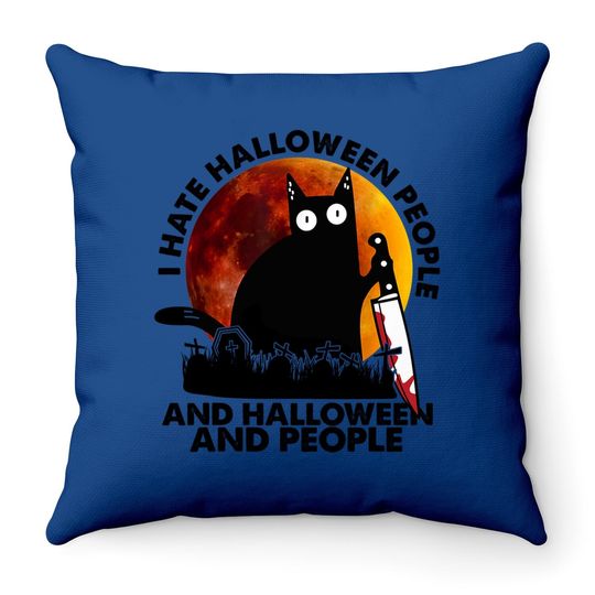 I Hate Halloween Throw Pillow