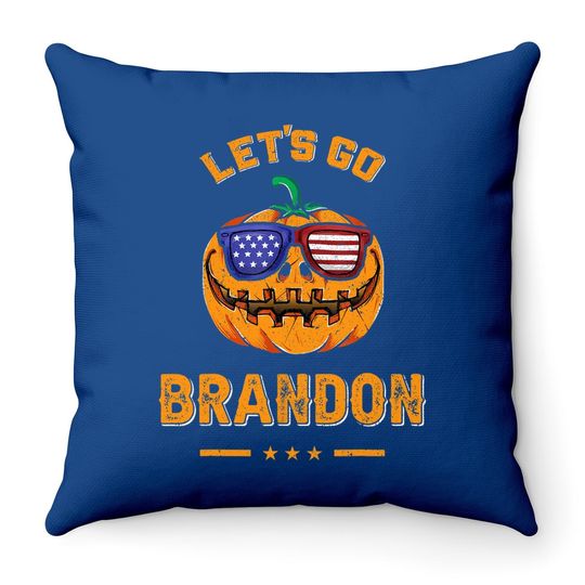 Let's Go Brandon Halloween Throw Pillow