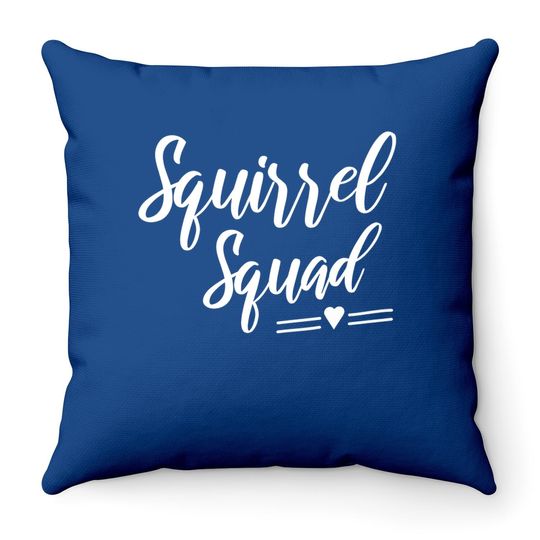 Squirrel Squad Throw Pillow