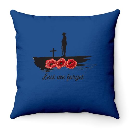 Lest We Forget Throw Pillow