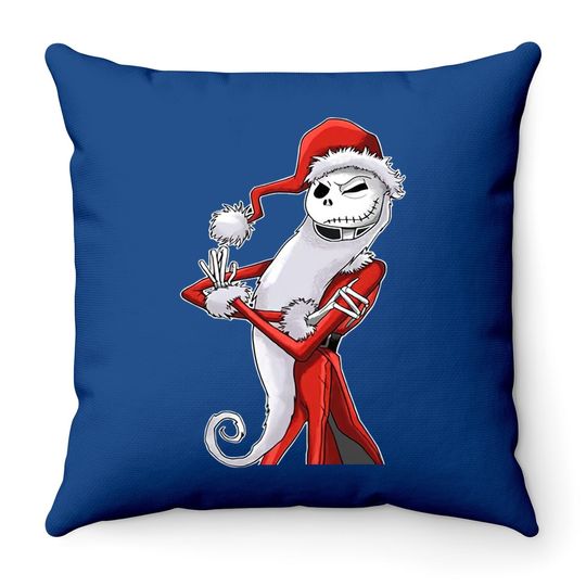 Jack Skellinton Mashup Santa Nightmare Before Christmas Throw Pillow