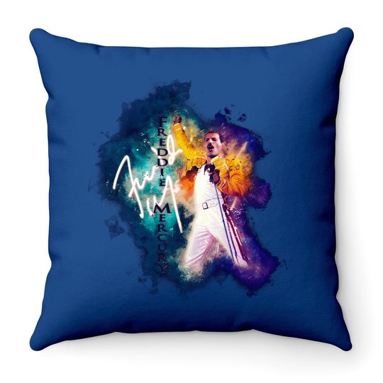 Freddie Mercury Cool Art Throw Pillow