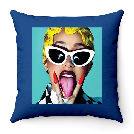 Cardi B Album Cover Drag Queen Cool Throw Pillow