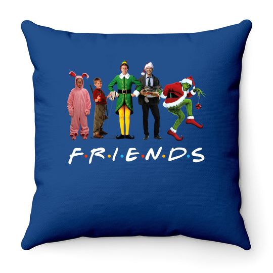 Friends Christmas Throw Pillow