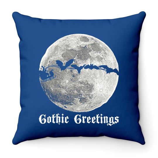 Gothic Christmas Throw Pillow