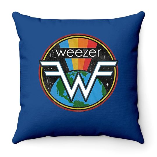 Weezer Space Graphite Heather Throw Pillow