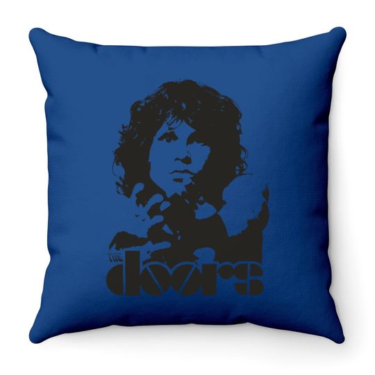 The Doors Sand Jim Morrison Break On Through Throw Pillow