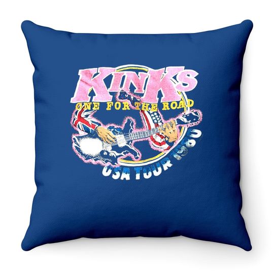 The Kinks Band One For The Road Usa Tour 1980 Throw Pillow