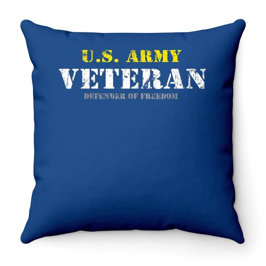 U.s. Army Proud Army Veteran Vintage Gift Throw Pillow