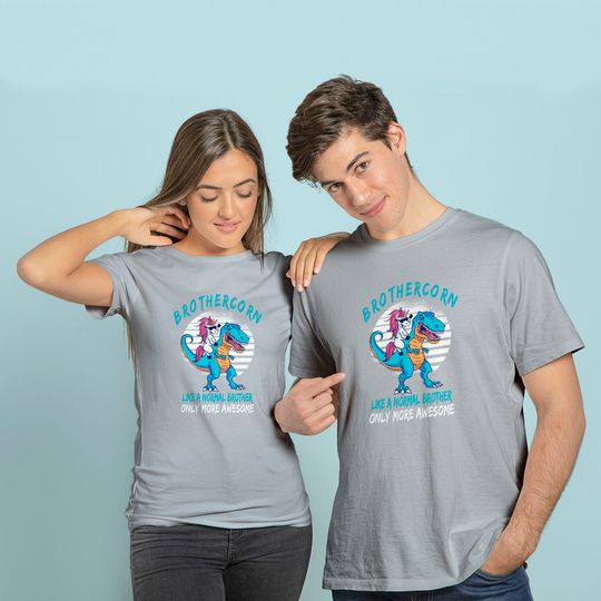 Brothercorn Like A Brother Only Awesome Unicorn T-Rex T-Shirt