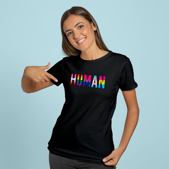 HUMAN LGBT Flag Gay Pride Month Transgender Rainbow Lesbian Hoodie