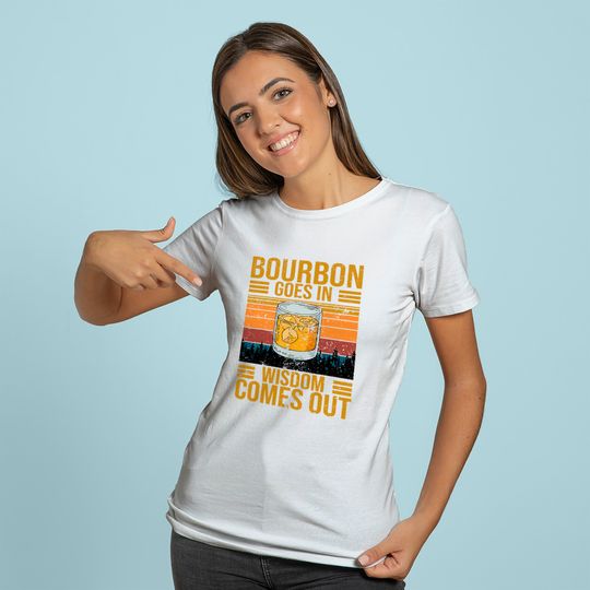 Bourbon Goes In Wisdom Comes Out Vintage Hoodie