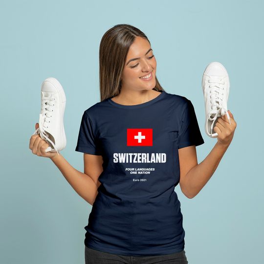 Euro 2021 Men's T Shirt Switzerland Football Team Double Sided