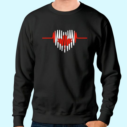 Happy Canada Day Sweatshirt Canadian Heart Beat Rate Nurse Sweatshirt