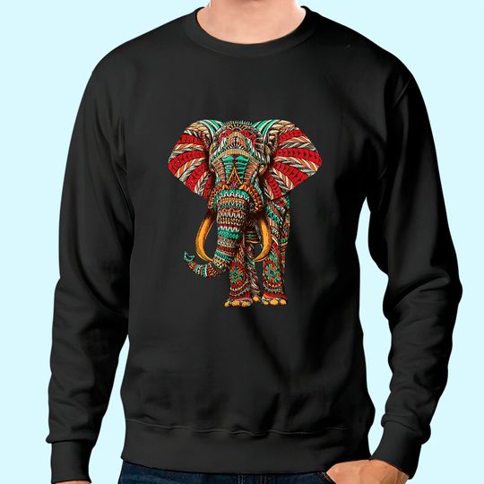 Henna Stylish Artistic Save The Elephants Sweatshirt