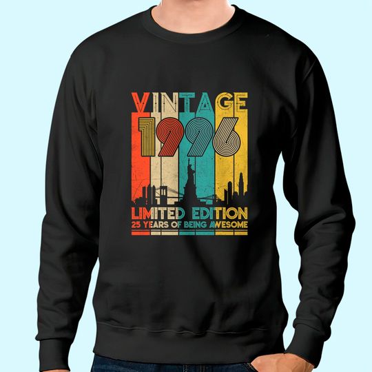 Vintage Made in 1996 Sweatshirt - 25th Birthday Sweatshirt