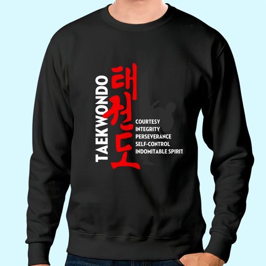 Taekwondo Tenets Martial Arts Graphic Sweatshirt
