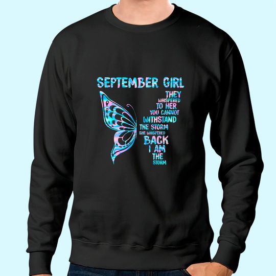 Butterfly September Birthday Sweatshirt