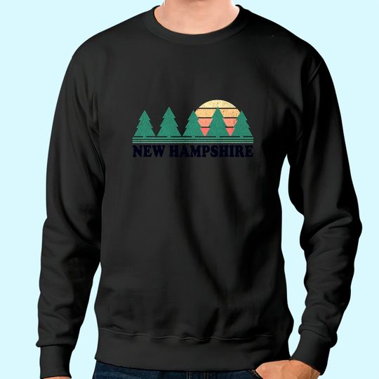 New Hampshire NH Vintage Retro 70s Graphic Sweatshirt
