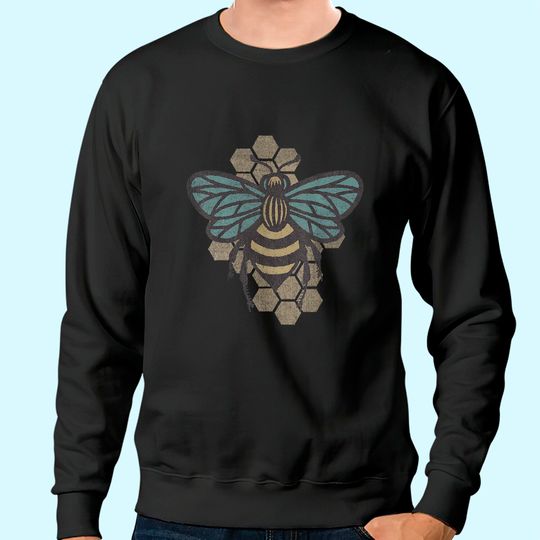 Retro Beekeeper Sweatshirt - Vintage Save the Bees Bumblebee