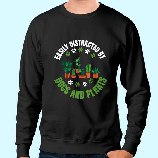 Plants and Dogs Plant Lover Dog Lover Plant Family Matching Sweatshirt