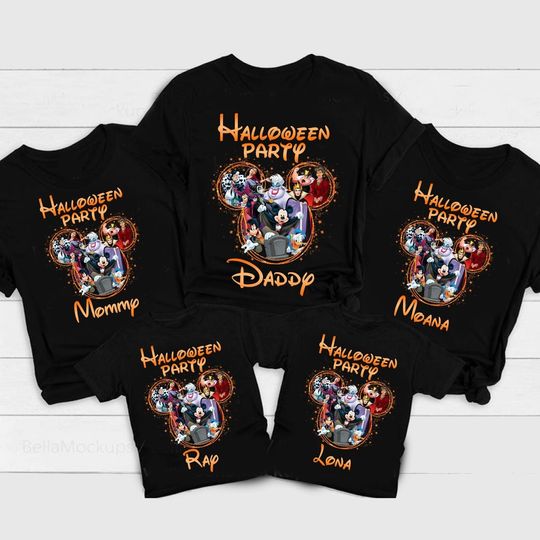 Disney Halloween Party Family Matching Custom T-Shirt