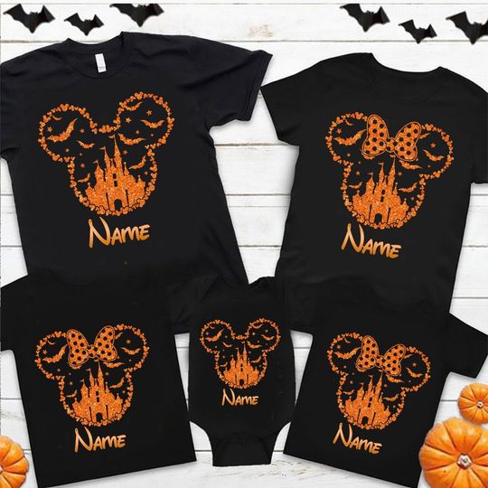 Disney Halloween Personalized Mickey Not So Scary Halloween Family Matching T-Shirt