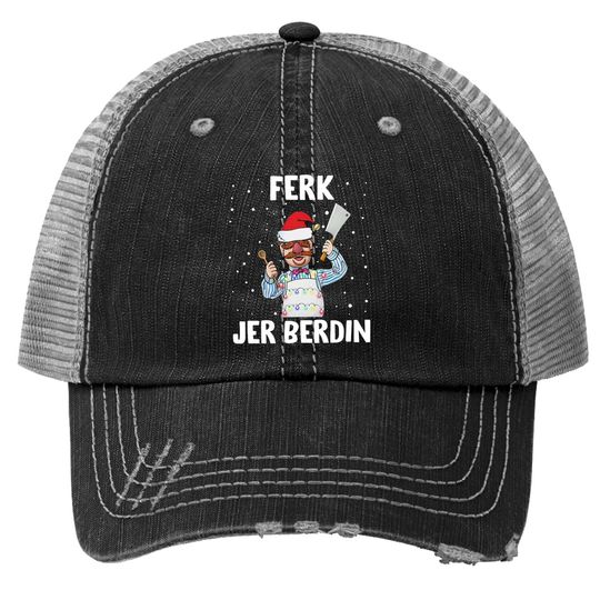 Santa Ferk Jer Berdin The Swedish Chef Let’s Go Brandon Trucker Hats