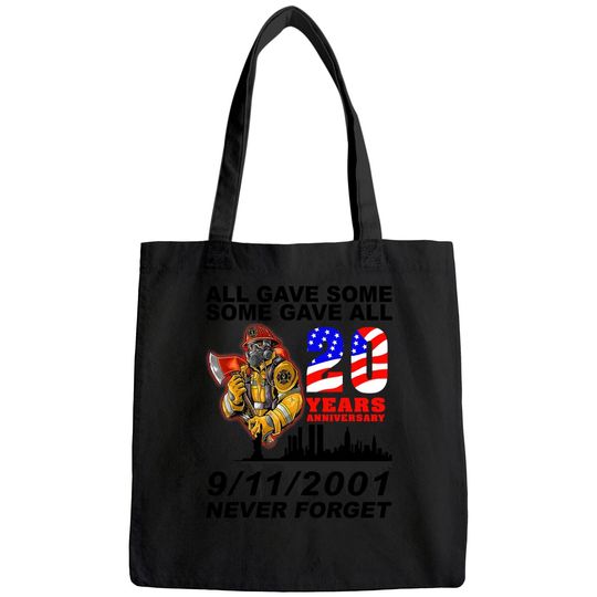 Never Forget 9-11-2001 20th Anniversary Firefighters Bags