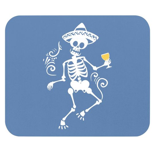 Skeleton Drinking Day Of The Dead Mouse Pads