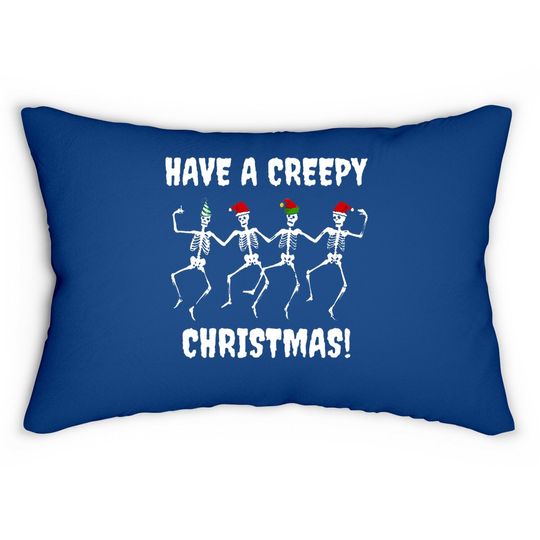 Have A Creepy Skeleton Cartoon Christmas Pillows