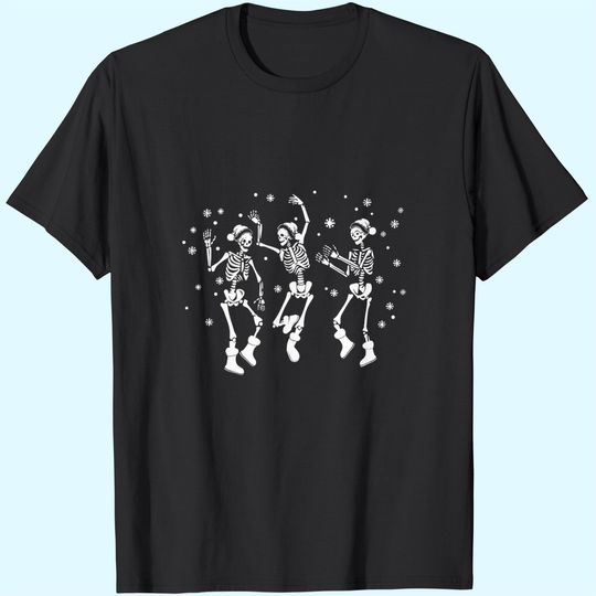 Christmas Dancing Skeleton Party T-Shirts