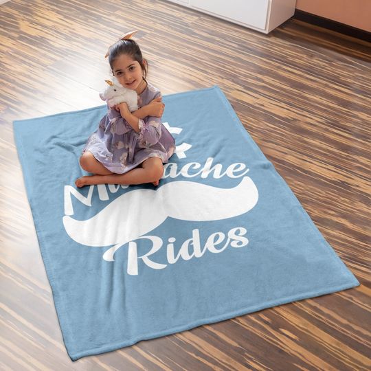 Mustache 10 Cent Rides, Graphic Novelty Adult Humor Sarcastic Funny Baby Blanket