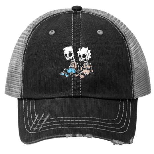 Skeleton Cartoon Trucker Hats