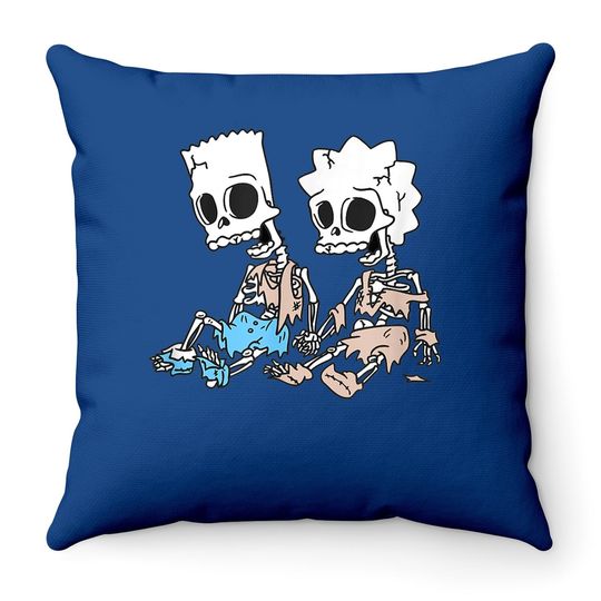 Skeleton Cartoon Throw Pillows