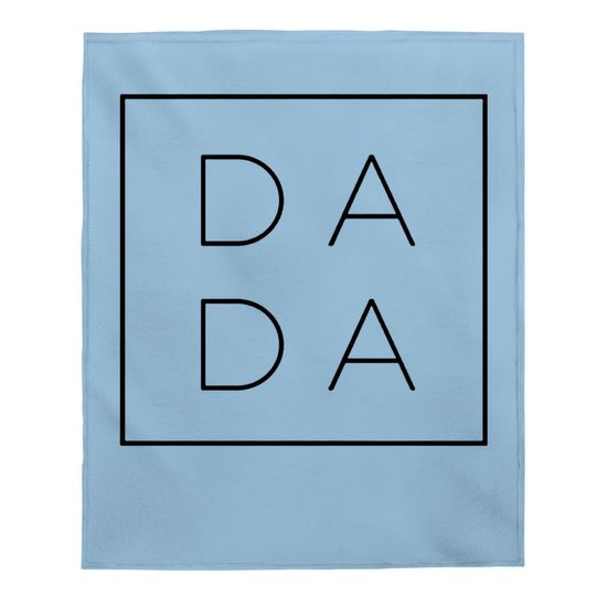 Inkopious Dada Baby Blanket - First Time Father's Day Present -