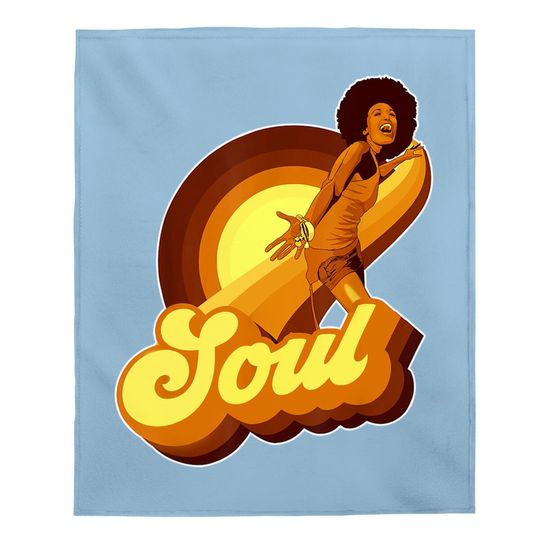 70s Funk Afro Soul Retro Vintage Baby Blanket