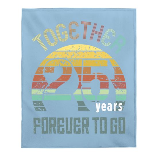 25th Years Wedding Anniversary Gifts For Couples Matching Baby Blanket