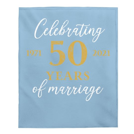 1971 Celebrating 50th Wedding Anniversary Baby Blanket