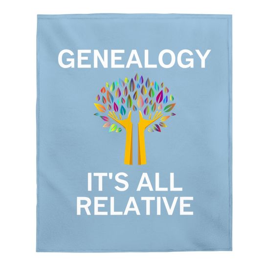 Tree Genealogy It's All Relative, Ancestry, Family History Baby Blanket