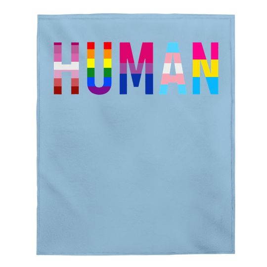 Human Lgbt Flag Gay Pride Month Transgender Rainbow Lesbian Baby Blanket