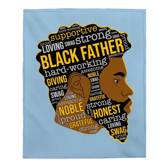 Black Father King Afro African Man Baby Blanket