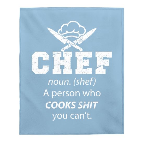 Funny Chef Baby Blanket Gift For Cook Baby Blanket Foodie Baby Blanket Cooking Baby Blanket