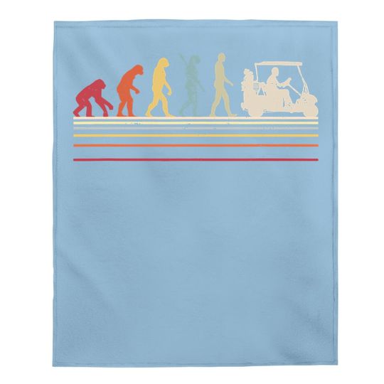 Funny Golf Baby Blanket. Retro Style Evolution Of Man Baby Blanket
