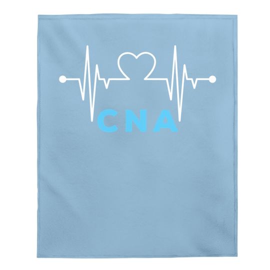 Nurse Assistant Heartbeat Cna Heart Rhythmn Baby Blanket